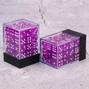 12mm translucent purple pips dice 